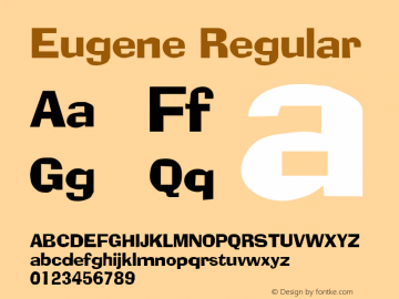 Eugene Regular Brendel            :09.12.1994 Font Sample