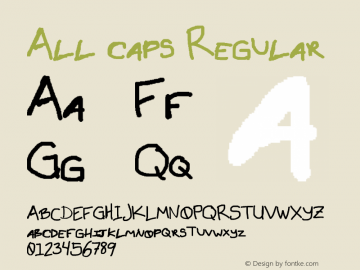 All caps Regular 001.000 Font Sample
