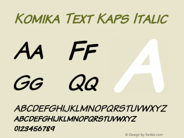 Komika Text Kaps Italic 2.0 Font Sample