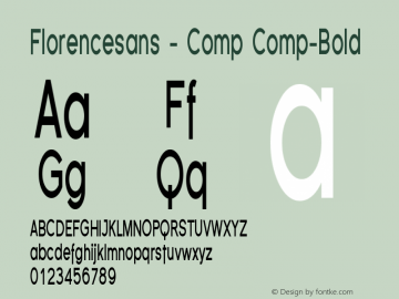 Florencesans - Comp Comp-Bold Version 001.000 Font Sample