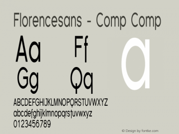 Florencesans - Comp Comp Version 001.000 Font Sample