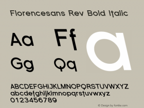 Florencesans Rev Bold Italic 1.0 Font Sample