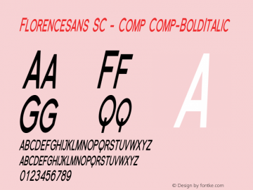 Florencesans SC - Comp Comp-BoldItalic Version 001.000图片样张