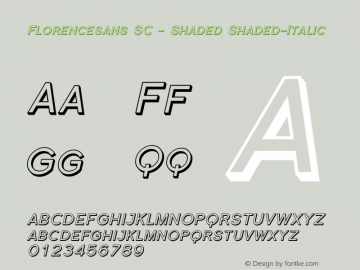 Florencesans SC - Shaded Shaded-Italic Version 001.000图片样张