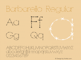 Barbarello Regular 1.0 Font Sample