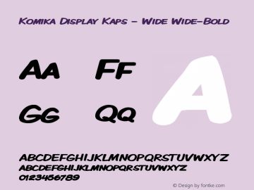 Komika Display Kaps - Wide Wide-Bold Version 001.000 Font Sample