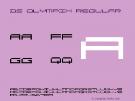 DS OlymPix Regular Version 1.0; 2001; initial release Font Sample