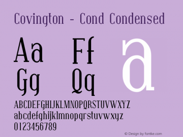 Covington - Cond Condensed Version 001.000图片样张