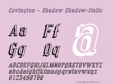 Covington - Shadow Shadow-Italic Version 001.000图片样张