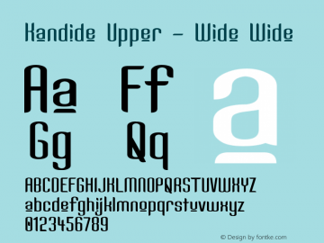 Kandide Upper - Wide Wide Version 001.000 Font Sample