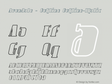 Avondale - Outline Outline-Italic Version 001.000图片样张