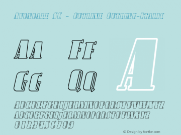 Avondale SC - Outline Outline-Italic Version 001.000图片样张