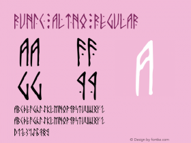 Runic AltNo Regular Version 1.0; 2001; initial release Font Sample