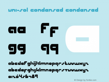 uni-sol condensed condensed 3图片样张