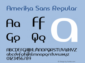 Amerika Sans Regular 1.0; 2001图片样张