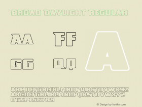 Broad Daylight Regular 1.00000000000000001 Font Sample