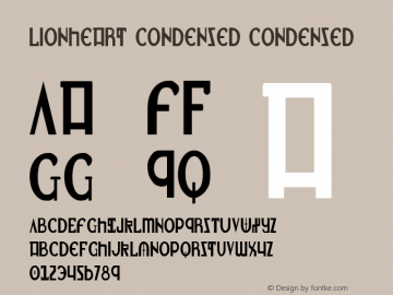Lionheart Condensed Condensed 2图片样张