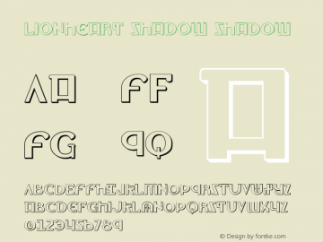 Lionheart Shadow Shadow 2 Font Sample