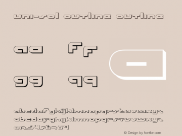 uni-sol outline outline 3 Font Sample