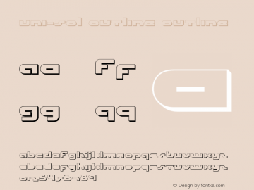 uni-sol outline outline 3 Font Sample