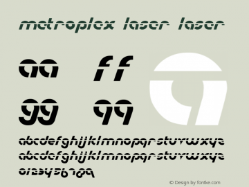 Metroplex Laser Laser 1 Font Sample