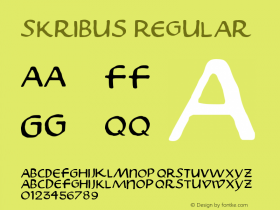 Skribus Regular 001.000 Font Sample