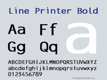 Line Printer Bold Converted from C:\TRUETYPE\X1356R8N.BF1 by ALLTYPE Font Sample