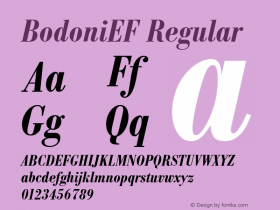 BodoniEF Regular 001.000 Font Sample