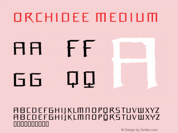 Orchidee Medium Macromedia Fontographer 4.1.2 31.07.2001图片样张