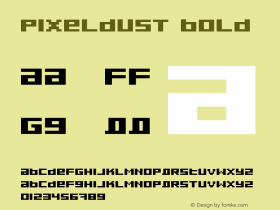 Pixeldust Bold Version 1.0; 2001图片样张