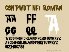 CSNPWDT NFI Roman Version 001.001 Font Sample