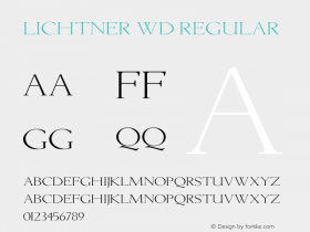 Lichtner Wd Regular Unknown Font Sample