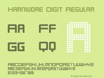 Karnivore Digit Regular 1 Font Sample