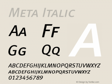 Meta Italic Version 4.301图片样张