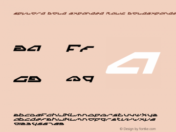 Spylord Bold Expanded Italic BoldExpandedItalic 003.000 Font Sample