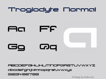 Troglodyte Normal Version 001.000 Font Sample