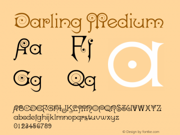 Darling Medium Version 001.001 Font Sample