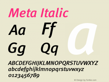 Meta Italic Version 4.301图片样张