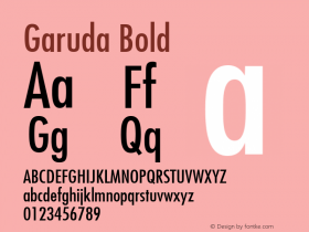 Garuda Bold 1.0 Thu Apr 28 12:42:07 1994 Font Sample