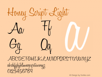 Honey Script Light 001.007图片样张