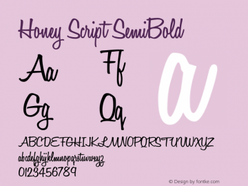 Honey Script SemiBold 001.000图片样张