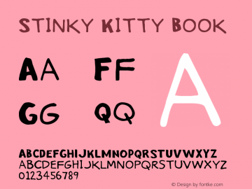 Stinky Kitty Book Version Macromedia Fontograp Font Sample