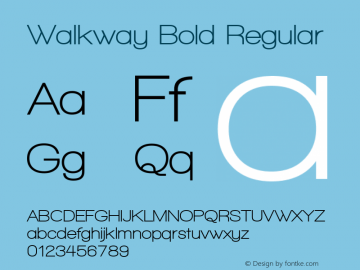 Walkway Bold Regular 1.0 Font Sample
