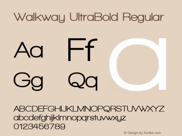 Walkway UltraBold Regular 1.0图片样张