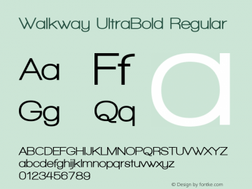 Walkway UltraBold Regular 1.0 Font Sample