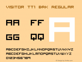 Visitor TT1 BRK Regular Version 3.11 Font Sample