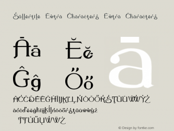 Summertime Extra Characters Extra Characters Version 1.0 Font Sample