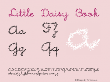 Little Daisy Book Version 1.0; 2001; initial r Font Sample