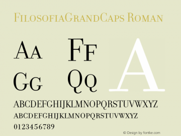 FilosofiaGrandCaps Roman Version 1.00图片样张