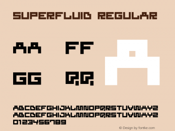 Superfluid Regular Version 001.000 Font Sample
